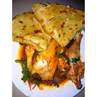 1/4 chicken fry + veg served with chapati