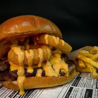 Smash cheddar + patatas fritas