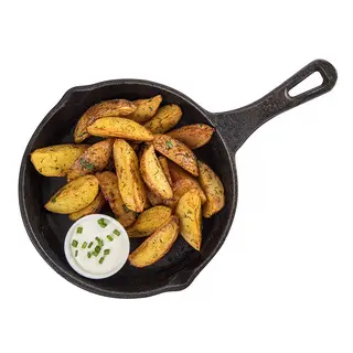 Картофельные дольки со сметаной (200/50г)