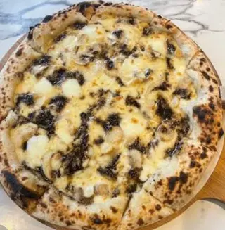 Golden pizza