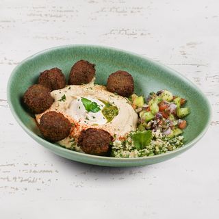 Hummus & Tahina com Falafel (Vegan)
