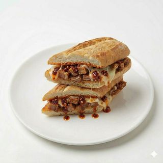 Bocadillo De Oreja Con Salsa Picante