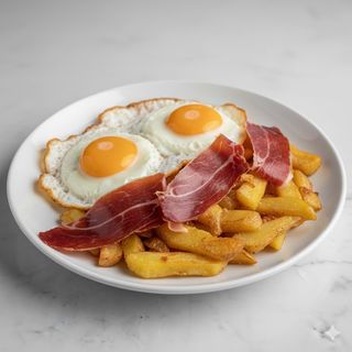 Huevos Estrellados Con Jamón