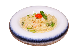 Risotto cu creveti si sparanghel