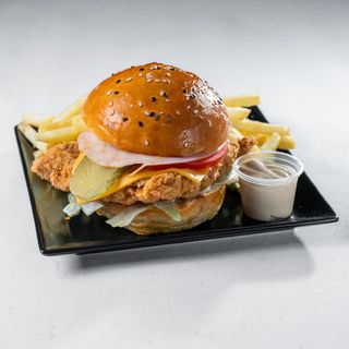 Crispy Bruger com Bacon