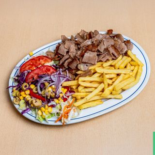 Plato de doner kebab