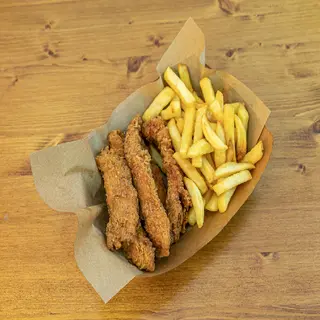 12 Tiras De Pollo Frito  + 2 Patatas Y 2 Bebidas