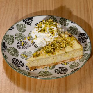 tarta de queso y pistacho