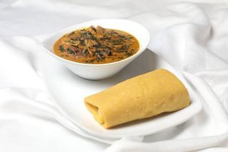 Bitter Leaf Soup + Protein + Swallow