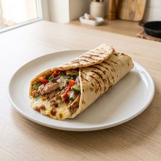 Plato De Shawarma Con Pollo Y Queso