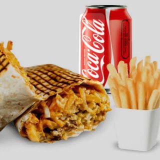 Menu tacos patatine fritte e bibita 