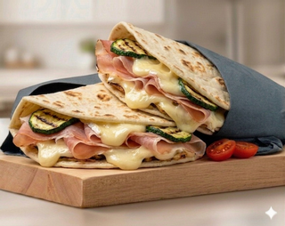 7. Speck del Trentino, brie, zucchine grigliate