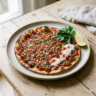 Pizza Turca Con Verduras (Extragrande)