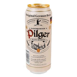 Пиво Paderborner Pilger світле нефільтроване з/б (0,5л)