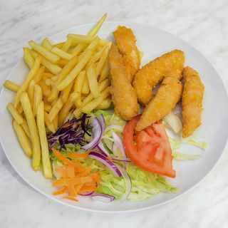 Plato tiras de pollo solo