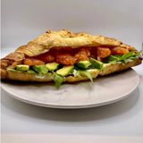 Croissant with salmon