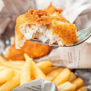 Lomo de pescado empanizado crujiente 