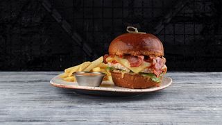 Бургер з індичкою та копченим сиром (460 г)