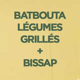  Batbouta légumes grillés + jus au choix   