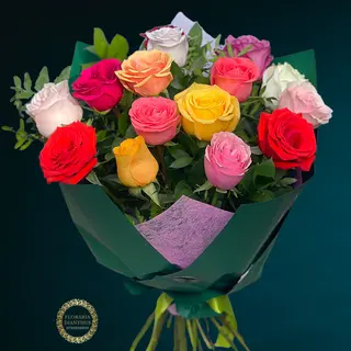 Buchet 13 Trandafiri Colorati