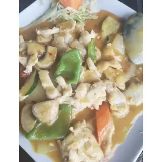 11. Pollo Y Verdura Con Salsa Curry