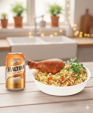 fried rice and chicken combo witha drink