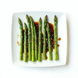 Espárragos verdes salsa ostra