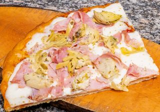 Trancio pizza prosciutto cotto, carciofi