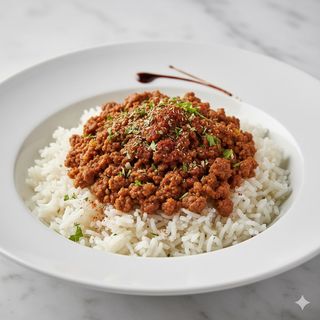 18. Arroz Blanco Con Carne