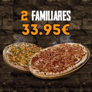 2 Pizzas Familiares 