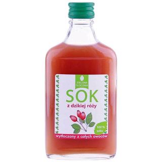 Sok z dzikiej róży 100% wytłaczany z całych owoców 200ml Zielona tłocznia