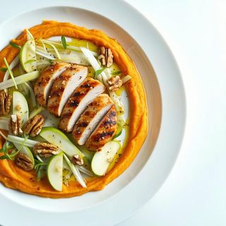 Petto di pollo su cremoso di carote