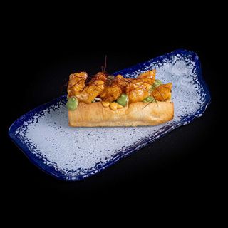 Nuestro "Lobster" roll de gambas