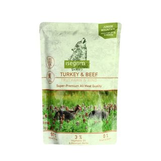 ISEGRIM Pouch Roots JUNIOR індичка та яловичина з бататом, 410г