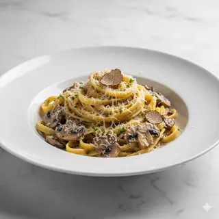 Tagliatelle Al Tartufo E Funghi Porcini