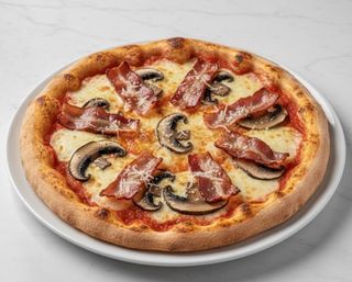Pizza de bacon y portobello (500 g.)