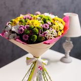 25 crizanteme multicolore