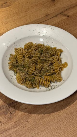 Fusilli integrali al ragù bianco