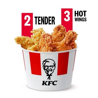 Bucket 2 Tender Crispy + 3 Hot Wings