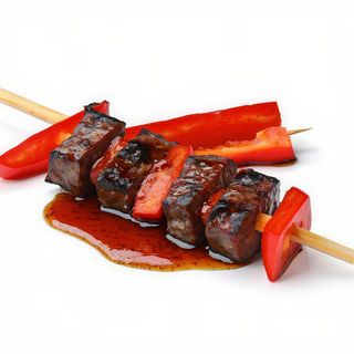 Pincho De Morcilla Con Pimiento Rojo