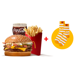 ორმაგი BBQ ბეკონ როიალ ჩიზბურგერის სეტი