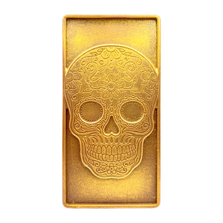 Czaszka calavera gold – czekolada mleczna (100g)