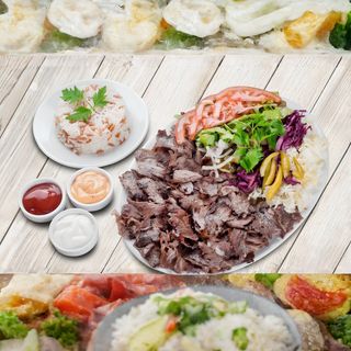 Meniu farfurie mare cu orez vita