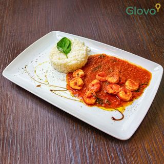 Gambaretti fra diavolo con riso