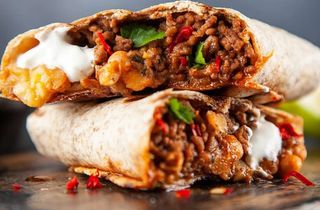 Menú taco de carne picada