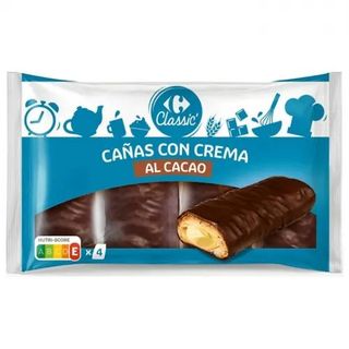 Cañas De Chocolate Con Relleno De Crema Carrefour 380 Gr.