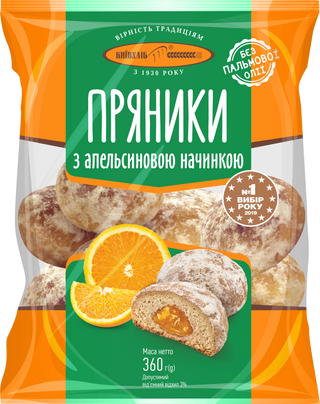 Pierniki “Owocowy Sad” z nadzeniem pomarańczowym Kyivhlib 360g