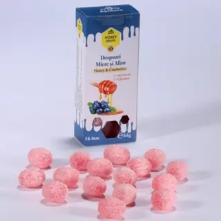 Dropsuri cu miere si afine (44g)