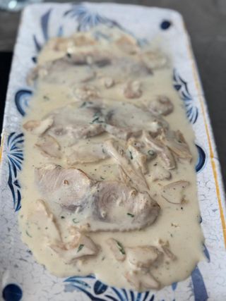Espadon Au Crème Champignons