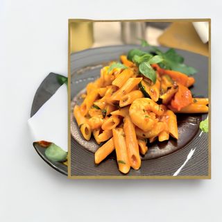 Penne zucchine gamberetti